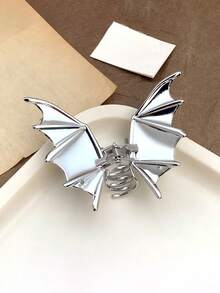 Zinc Alloy Bat Claw Hair Clip, Unique Halloween Party Accessory, Ponytail Clip. Fashionable Claw Hair Clip, Elegant Hair Clip For Women, Autumn Fashion Hair Accessory, Holiday Costume Summer Outfits Hair Clips - Multicolor - View 7