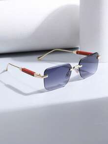 1副男女通用金属多边形休闲时尚眼镜 - 彩色 - 查看 5