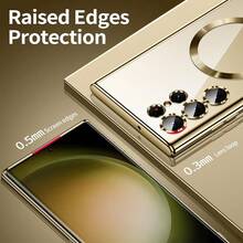 适用于三星S25、S25+、S25 Ultra、S25 Edge的防震磁吸透明电镀边框手机壳，支持无线充电，提供全方位保护，也兼容S24、S24+、S24 FE、S24 Ultra、S23、S23+、S23 FE、S23 Ultra、S22、S22+、S22 Ultra、A35、A55、A05、A15、A06、A16以及16、15、14、13、12、11 Pro Max Plus、7、8、SE、7P、8P、X、16e等机型。春季生日礼物之选。国际版，非国内版。 - 金色 - 查看 7