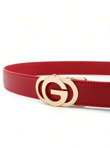 1 Stück 2025 Neuer G Buchstabe Herren Gürtel, hochwertige Buchstaben Legierung Automatikschnalle Gürtel, lässiger mehrfarbiger Echtleder Gürtel, modischer lässiger Herren Gürtel, leicht zu kombinieren mit formeller Kleidung Herbst, Halloween Herbst-Winter Accessoires, geeignet für Teenager, Jugendliche, Herren, Lässig, Outdoor, Sport, Urlaub, Abschlussgeschenke, Geburtstag, Alltag