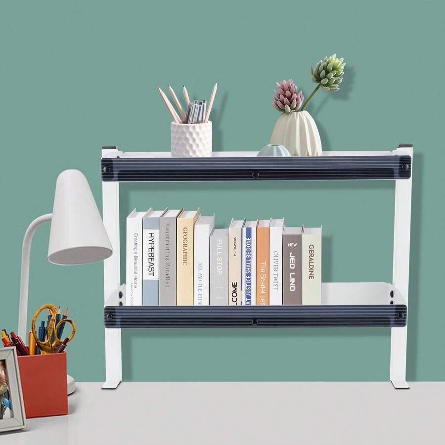 White Office Organization Shelves For Top Of Desk Organizers And