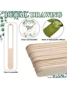 圣诞节50支装婚礼扇，可作为宾客礼物、新娘回礼、结婚纪念日派对装饰、生日派对用品、生日礼物、毕业礼物、家居装饰礼物或新年礼物 - 綠色 - 查看 5