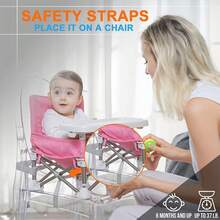 NetHong Baby Chair Foldable Infant Feeding Toddler Table Chair Portable Seat - Pink - View 4
