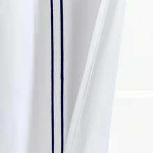 LUSH DECOR Hotel Collection Shower Curtain White/Wheat Single 72X72 Halloween-Fall Decor-Room Decor - 白色/海軍藍 - 查看 5