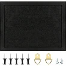 Cork Board Bulletin Board, 11 X 8 Cork Boards Walls With Pins, Eye Bolts, Gaskets, Screws, Pin Board Office, School And Home (BK,22 * 30cm,1P) - All Black - View 1