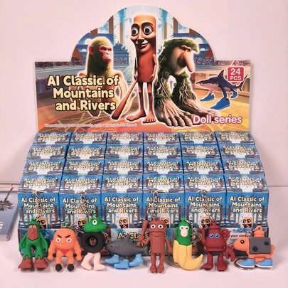 24 piezas Juguetes Brainrot Italianos Tung Tung Tung Sahur Figuras coleccionables - Caja de muñecas surtidas para coleccionistas y entusiastas, caja de regalo, juguetes de figura Tralalero Tralala, decoración de calendario de adviento divertida y creativa, regalos de cumpleaños