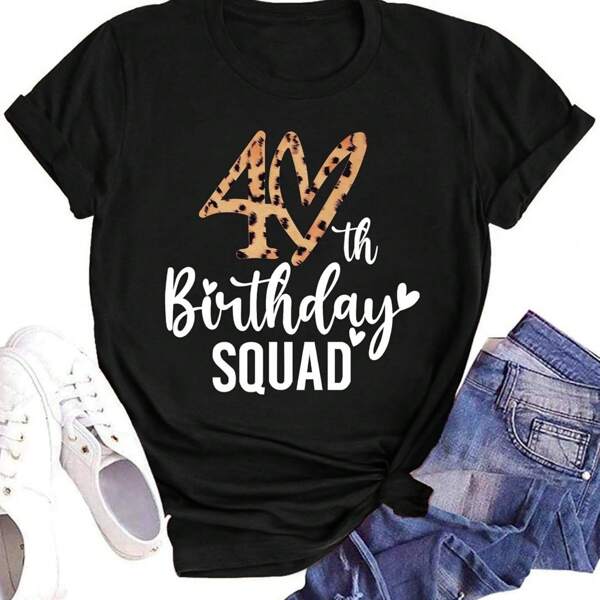 Hohololo 40th Birthday Queen T-Shirt For Women - Celebrate In Style With Our Special '40 Years Old' Squad Shirt