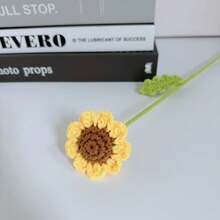 10pcs Handmade Crochet Daisy Flower Versatile Decor For Home, Car, Office, Charming Personal Touch, Simulation Flower Gift For Girlfriend Valentine's Or Teacher's Day Mother's Day Wedding Birthday Decor