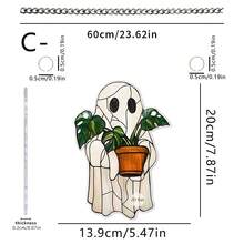 Halloween Ghost Sunlight Catcher, 2D Flat Acrylic Hanging Decoration, Suitable For Hanging In Corridors, By Windows, Outdoor Gardens, Study Rooms, Bedrooms, Living Rooms, Etc. Halloween Gift, Autumn Decoration Home Decor Halloween Decor Room Decor