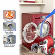 1set Dryer Vent Cleaner Kit, Efficient Deep Cleaning, Removes Lint With Power Washer And Vacuum Hose Attachment - Blue - View 5