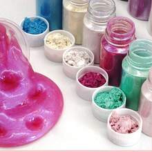 Dofuny 12瓶霓虹珍珠云母粉树脂颜料 DIY环氧树脂染料 珠宝制作 化妆品原料 天然云母矿物粉 DIY树脂艺术项目粉 - 12色一套 - 查看 5