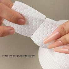 1000Pcs/1 Roll Lint Free Nail Wipes, Nail Polish Remover Pads, White Cotton Pads Wipes For Gel Nails, Dust Cleaning Degreasing Nail Napkins Cotton Swabs, Manicure Salon Supplies - 預設 - 查看 3