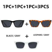 LANTEEM 1pc 2pcs 3pcs 6pcs 8pcs 10 Pcs Retro Cat Eye Black Glasses Personalized European And American Women's Fashion Glasses Summer Vacation Beach Accessories