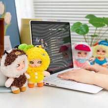 可爱玩偶公仔毛绒玩偶桌面装饰摆件派对玩偶背包吊坠书包饰品玩偶，新年圣诞节活动派对礼物，硬塑料填充物 - 13公分 - 查看 4