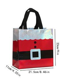 12pcs Christmas Gift Wrapping Bags With Handles - Festive Red & White Design, For Birthdays, Anniversaries, Baptisms & Holiday Gift Exchanges Christmas Christmas Decorations Christmas Pajamas Christmas Gifts Christmas Decor - Multicolor - View 3