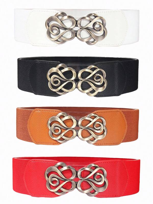 Women Stretchy Belts For Dresses Vintage Elastic Wide Waist Belts Summer, School Fall, Autumn, Halloween