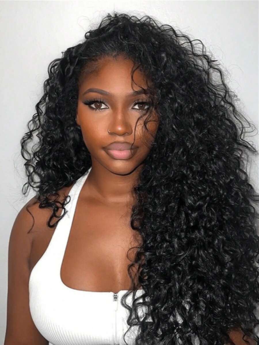 Kinky Curly Half Wig Human Hair 200 Density Glueless Wear And Go Headband Wig Human Hair For Women 3 In 1 Drawstring Seamless Flip Over Curly Half Wigs Human Hair Beginner Friendly Jerry Curl Half Wig 20 Inch