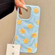 Funda estrellada con diseño brillante de meteorito arrugado. Resistente a golpes. Compatible con phone 16 Pro, 15, 14 Plus, 13, 12 y 11. Ideal para Año Nuevo, Pascua, Halloween o para regalar a amigos y familiares. - Azul - Ver 5