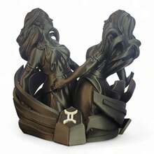Estatua Decorativa Signo Gêmeos Presentes Zodíaco Decoração - Preto - Visão 1