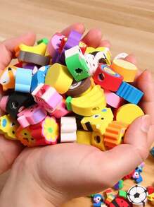 48pcs Cartoon HB Pencils With Cute Erasers, Back To School Supplies Set, Includes Randomly Mixed Cartoon Pencils With Adorable Erasers, Suitable As Back To School Gifts, Back To School Supplies (12pcs/24pcs/48pcs)