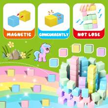 Magnetic Blocks For Boys Girls, Big Size Magnetic Cube Sensory Gift, Preschool Educational Building Blocks Set, Christmas, Random Color