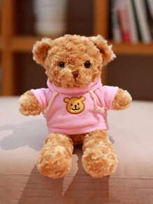 1 件可爱泰迪熊娃娃，泰迪熊娃娃，毛绒玩具，连帽衫，抱抱熊，枕头， - 彩色 - 查看 3