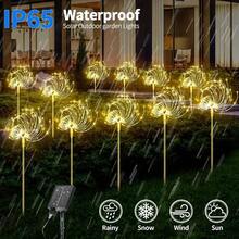 2pcs 320LED 240LED 8 Modes Solar Powered Fireworks Lights Suitable For Garden Patio Sidewalk Party Wedding Outdoor Lawn Lights - màu ấm áp - Xem 3
