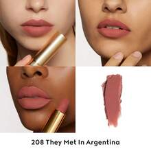 Velvet Matte Lipstick In Shade 208 They Met In Argentina - Warm Rosewood  Trial Size 1g/ 0.035 Oz Travel Size Mat Lip Colour Mini - #208 They Met in Argentina - 查看 2