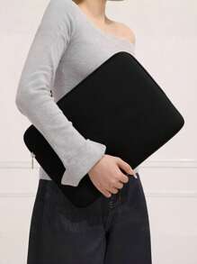 Applicable To Laptop Bag 11,13,14,15,15.6 Inch Laptop Case Soft Computer Bag Office Travel Bag - Black - View 9