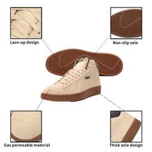 Giày thể thao cổ cao kẻ sọc Puma Smash V2 Mid WTR, lót giữ nhiệt, ấm áp, giày thường ngày du lịch ngoài trời dành cho nữ, 385174-02 - Hoa Văn Sỏi-Hoa Văn Sỏi-Đỏ-Đen - Xem 6