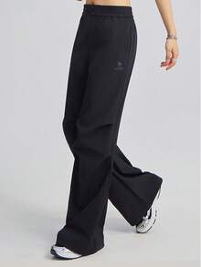 CAMEL CROWN Men's Overalls Sports Pants Loose Casual Retro Wide-Leg American Straight Pants - Phantom Black - View 2