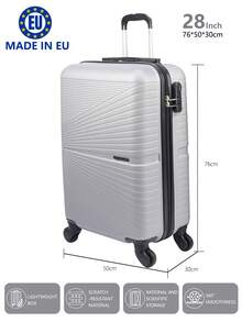 Sản xuất tại Châu Âu, Hành lý ký túc xá trường học Hành lý ký túc xá đại học Hành lý học sinh Hành lý du lịch Hành lý xách tay bền chắc cho kỳ nghỉ Vali, Bộ hành lý có bánh xe, Hành lý xách tay, Hành lý ký gửi, Hành lý bốn bánh, Vỏ cứng cho xe đẩy, Chất liệu ABS, - Màu Xám nhạt - Xem 12