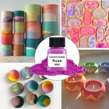 6 Colors Gypsum Cement Pigment Powder Set, 30ml/1.01oz Gypsum Pigment - Water-Based Coloring Agent For Gypsum, Epoxy Crafts And Jewelry Making, Powder Paint Pigment For Resin Crafting