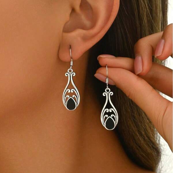 1 Pair Fashionable Vintage Bohemian Style Earrings, Suitable For Women's Daily Wear