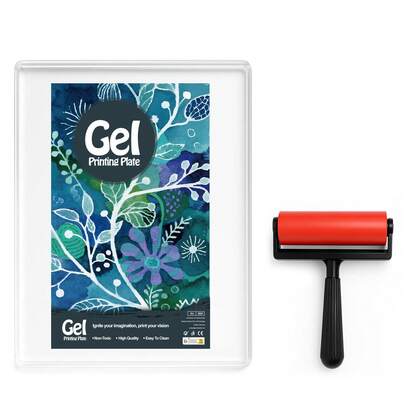 5 * 7inch Gel Printing Plate, Waterproof And Washable Gel Plates For Printing With Press Rubber, Suitable For Card Making, Arts And Crafts, Scrapbooking, Diary, Home Decoration