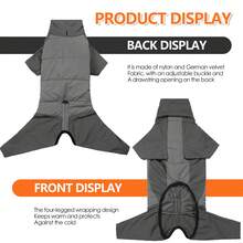 Fullbody Dog Coat Warm Fleece Dog Jacket,Turtleneck Fleece Jacket With Leash Hole For Small Medium Large Dogs,Soft Fleece Pullover Pajamas Walking Hiking Sleep - Multicolor - View 5