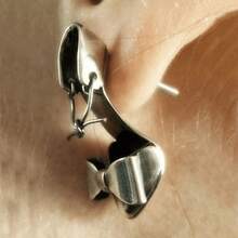 Vintage Bohemian Style Earrings - A Pair Of Shoes And Mini High Heels Design, Copper Earring Stands, Suitable For Daily Occasions And Gifts, Festival Accessories|Interesting Earrings|Exquisite Craftsmanship - 銀色 - 查看 7