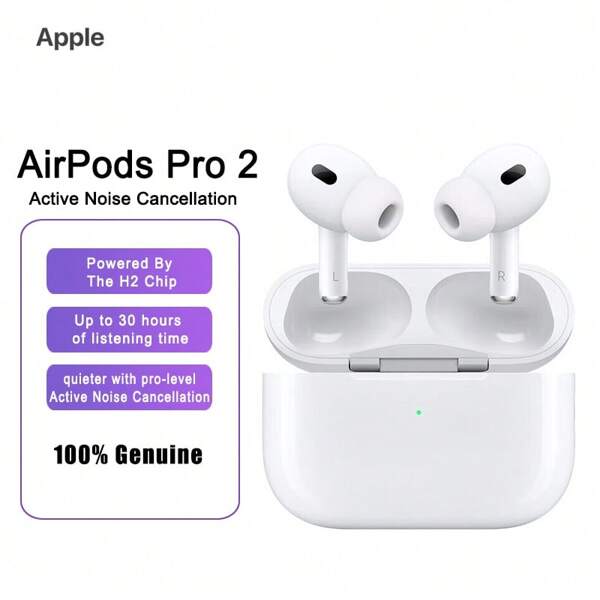 Apple AirPods Pro (2nd Gen) – MagSafe Charging Case (USB-C), ANC Bluetooth Earbuds For IPhone/IPad/Mac