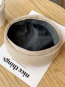 1pc Women's Wool Beret Hat, Fashionable British Style Artist Cap, Vintage Versatile Octagonal Hat Autumn Accessories