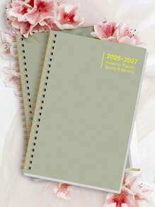 BUBU 1 件全新计划笔记本，带重要索引的简易日记本，螺旋装订笔记本，开学用品 - 綠色 - 查看 8