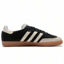Adidas Signature Leather Sneakers Core Black Wonder White Silver Metallic Retro Indoor Football Inspired IE5836 - 黑白 - 查看 7