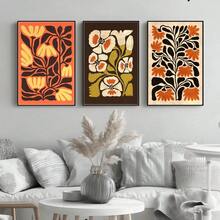 3pcs Vintage Floral Canvas Art Home Decoration, Moisture-Proof Wall Decoration, Suitable For Living Rooms, Bedrooms, Kitchens, Cafes, Bars, Decorations, Dormitories, Home Wall Decoration Optional Wooden Frame - Multicolor - View 4