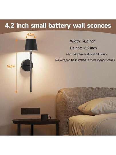 Rechargeable Usb ative Wand Light, Verlichting Remote Control, Led Bedroom Corridor Interior ation view 3