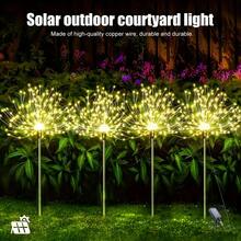 2pcs 320LED 240LED 8 Modes Solar Powered Fireworks Lights Suitable For Garden Patio Sidewalk Party Wedding Outdoor Lawn Lights - màu ấm áp - Xem 7