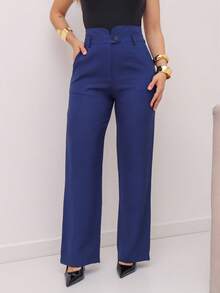 YING ZI Marrant Tailored Dress Pants - Navy Blue - View 4
