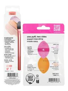 Real Techniques Precision Perfection Duo, Viral Kitten Paw Concealer Brush & Dual-Sided Powder Puff For Powder & Foundation, Travel Friendly Makeup Brush Set, Cruelty-Free, 2 Pieces Set,Brush Set,Makeup Brush Kit,Make Up Brush Set,Make Up Set Complete,Makeup Brush Set,Complete Makeup Kit,Brush Kit,Brushes Makeup Set,Makeup Gift Set,Set - Hot Pink - View 10