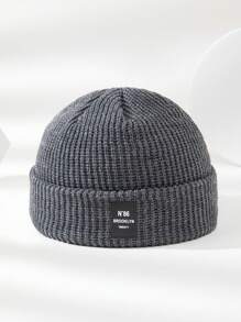 1 pieza Gorro de punto fino, suave y cómodo para otoño/invierno, adecuado para uso casual al aire libre, ideal para combinar con atuendos de otoño y como regalo