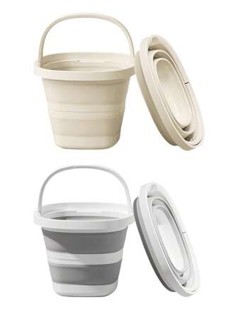 1 składana beczka o pojemności 5 l/10 l, przenośne plastikowe wiadro, nie zajmuje dużo miejsca po złożeniu, przenośne wiadro wędkarskie do samochodu, duży kosz na brudną bieliznę, wiadro na pranie, wiadro do moczenia stóp, wielofunkcyjne składane wiadro, pojemnik do przechowywania w domu