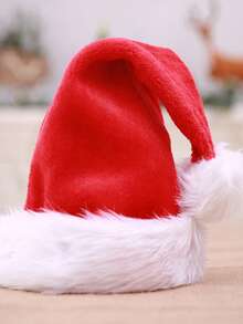 1 Stück Weihnachtsmann Plüschmütze, Weihnachtsparty Kostümmütze, Weihnachtsdekoration Heimdekoration Weihnachtsdekorationen Raumdekoration Winter - Verschiedenfarbig - Übersicht 7