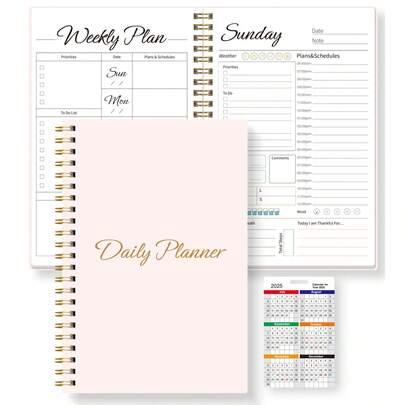 BUBU 7-Day Undated Weekly/Daily Planner, Includes To-Do List, Expense Tracker, And Meal Planner, Suitable For Back To School